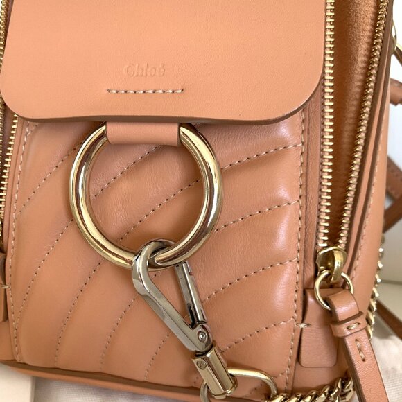 Chloe Mini Faye Quilted Leather Backpack main image 8